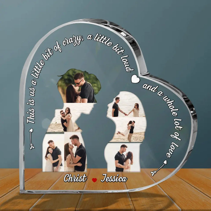Personalized Couple Crystal Heart - Upload Photo -  Gift Idea For Couple/Him/Her - This Is Us