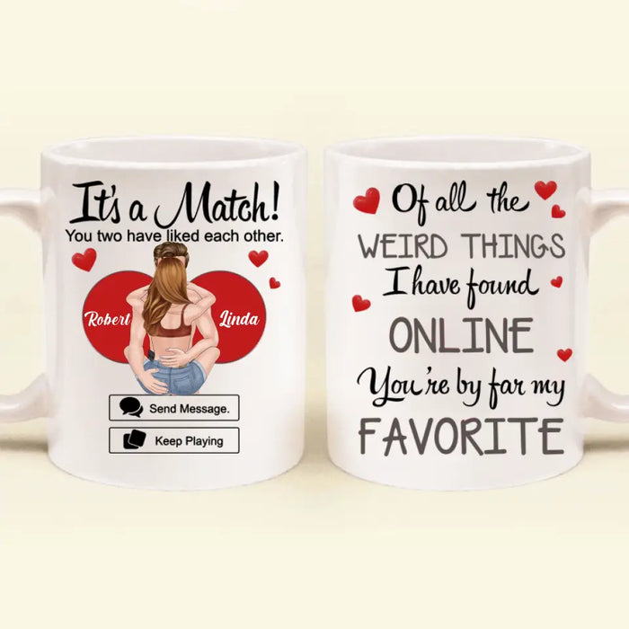 Personalized Couple Coffee Mug - Gift Idea For Couple/Him/Her/Valentine's Day - Of All The Weird Things I Have Found Online