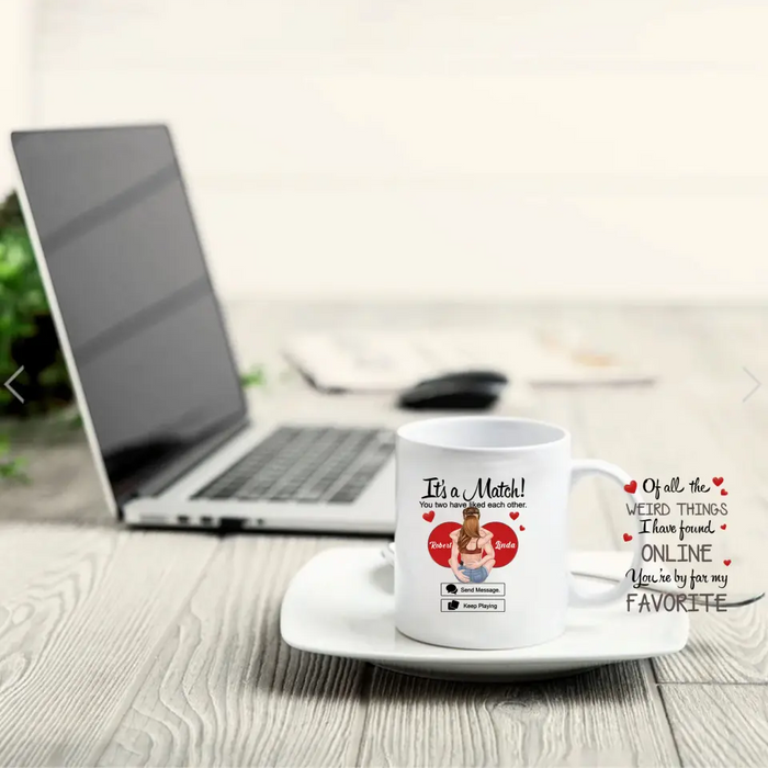 Personalized Couple Coffee Mug - Gift Idea For Couple/Him/Her/Valentine's Day - Of All The Weird Things I Have Found Online