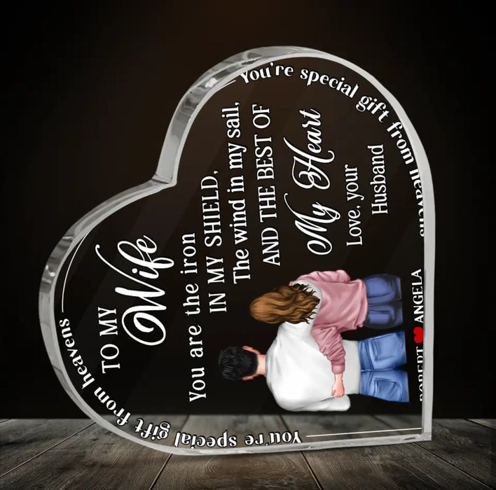 Personalized Couple Crystal Heart - Gift Idea For Couple/Him/Her/Valentine's Day - You're Special Gift From Heaven