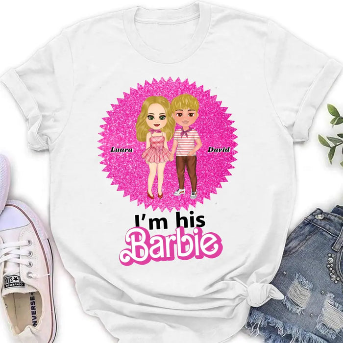 Personalized Couple Matching T-Shirt/Long Sleeve/Sweatshirt/Hoodie - Gift Idea For Couple - I'm Her Barbie