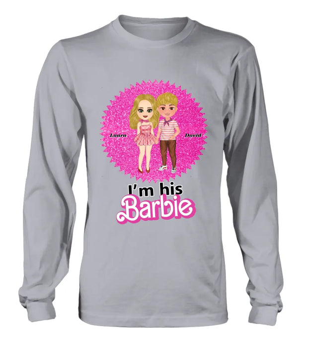 Personalized Couple Matching T-Shirt/Long Sleeve/Sweatshirt/Hoodie - Gift Idea For Couple - I'm Her Barbie