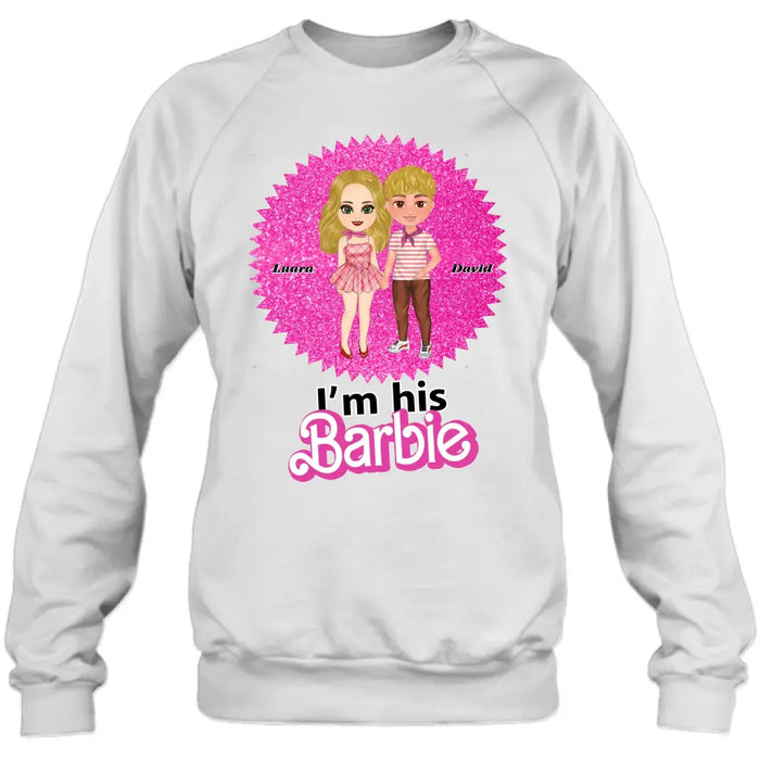 Personalized Couple Matching T-Shirt/Long Sleeve/Sweatshirt/Hoodie - Gift Idea For Couple - I'm Her Barbie