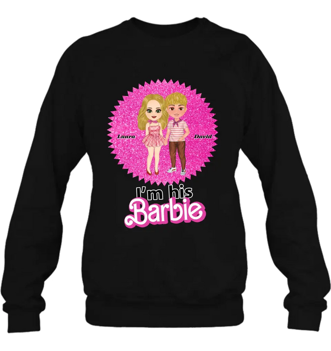 Personalized Couple Matching T-Shirt/Long Sleeve/Sweatshirt/Hoodie - Gift Idea For Couple - I'm Her Barbie