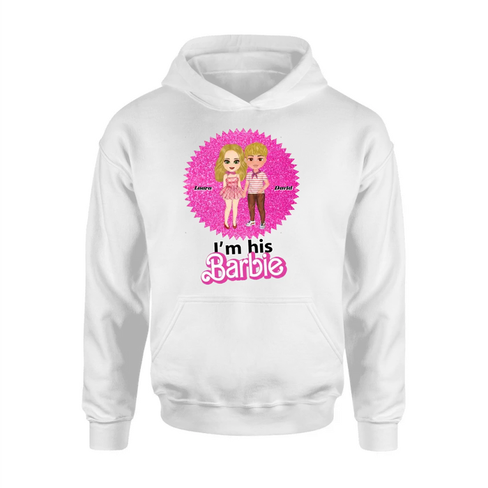 Personalized Couple Matching T-Shirt/Long Sleeve/Sweatshirt/Hoodie - Gift Idea For Couple - I'm Her Barbie