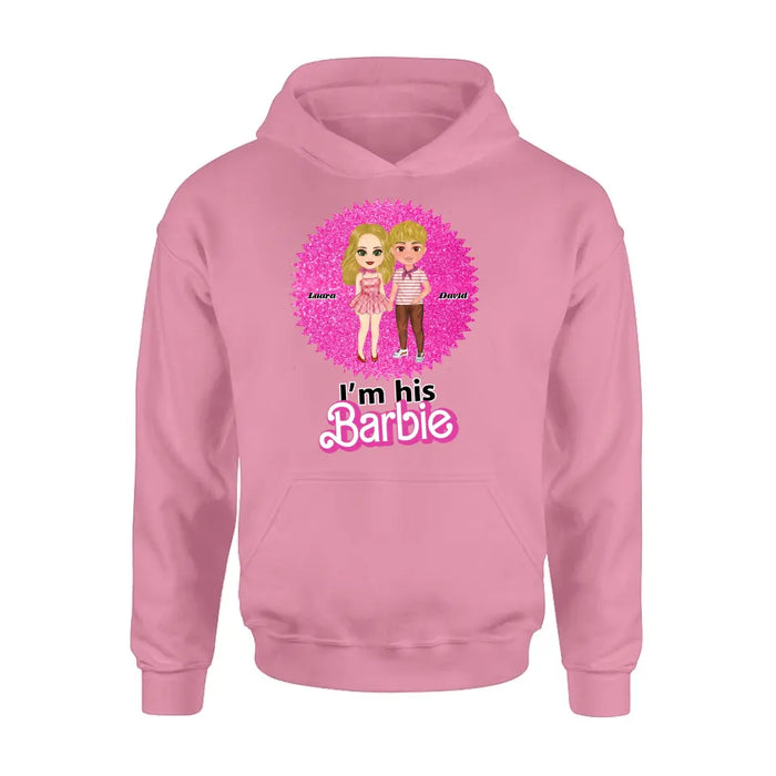 Personalized Couple Matching T-Shirt/Long Sleeve/Sweatshirt/Hoodie - Gift Idea For Couple - I'm Her Barbie