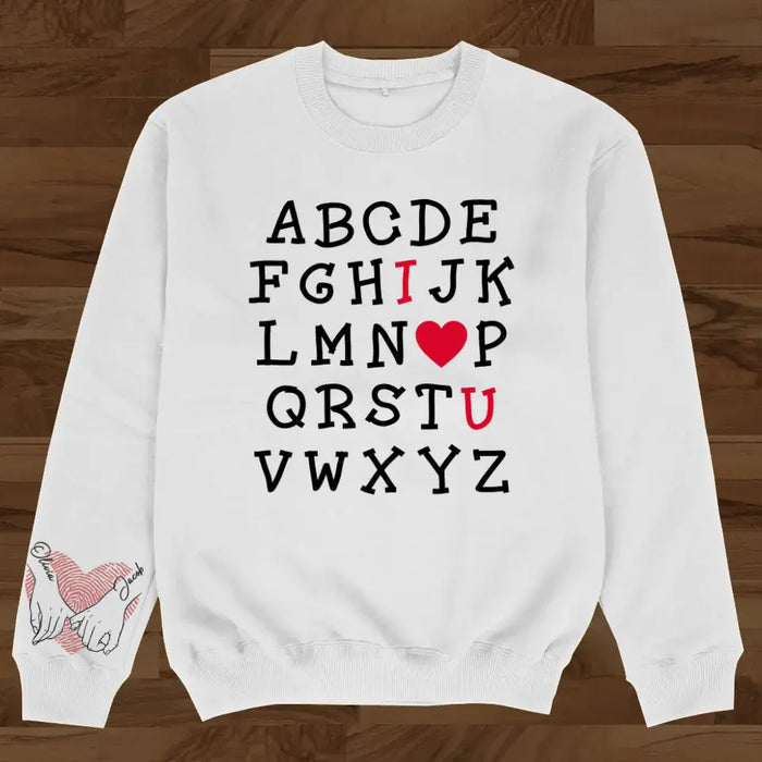 Personalized Couple Hands Sweater - Anniversary/Christmas/Valentine's Day Gift Idea For Couple/Him/Her - I Love You