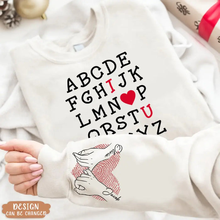 Personalized Couple Hands Sweater - Anniversary/Christmas/Valentine's Day Gift Idea For Couple/Him/Her - I Love You