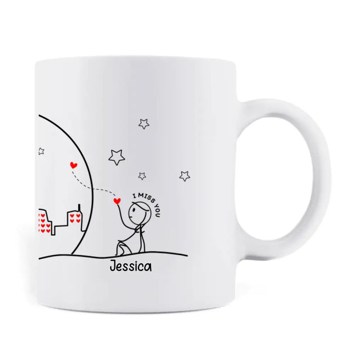 Personalized Couple Coffee Mug - Gift Idea For Couple/Him/Her/Valentine's Day - I Miss You