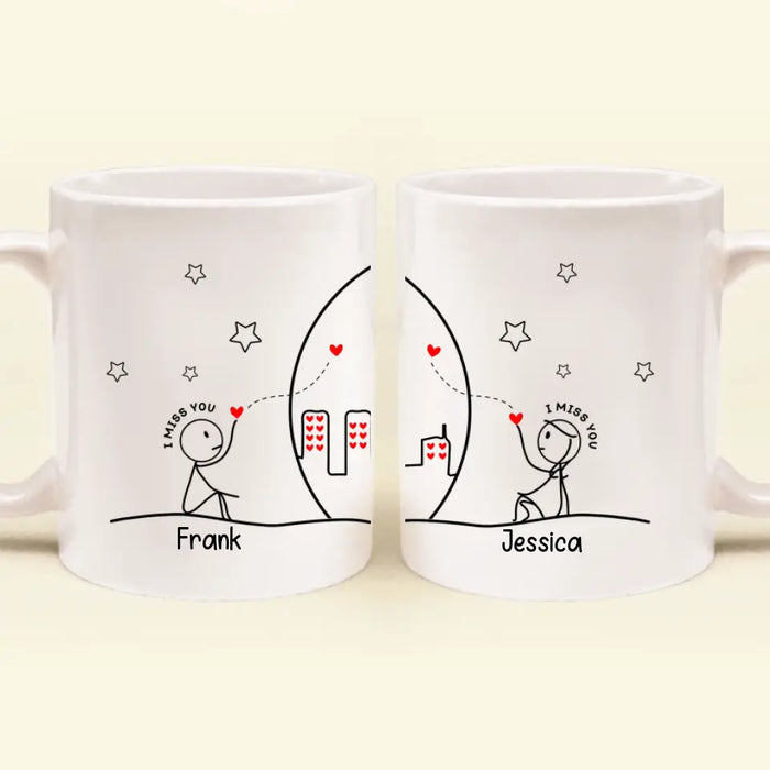 Personalized Couple Coffee Mug - Gift Idea For Couple/Him/Her/Valentine's Day - I Miss You