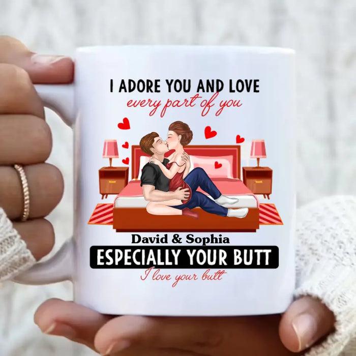 Personalized Couple Coffee Mug - Gift Idea For Couple/Valentine's Day - I Adore You And Love Every Part Of You