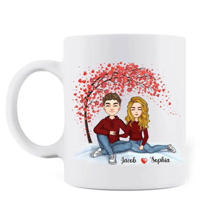 Personalized Couple Coffee Mug - Gift Idea For Couple/Valentine's Day - Sitting Next To You Doing Absolutely Nothing Means Absolutely Everything To Me