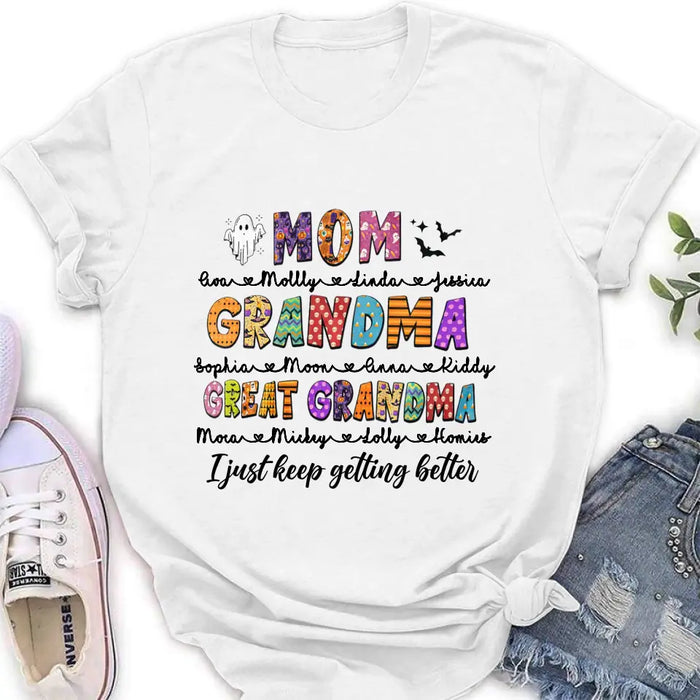 Personalized Halloween Shirt/Hoodie - Gift Idea For Halloween - Up to 15 Kids - Great Grandma