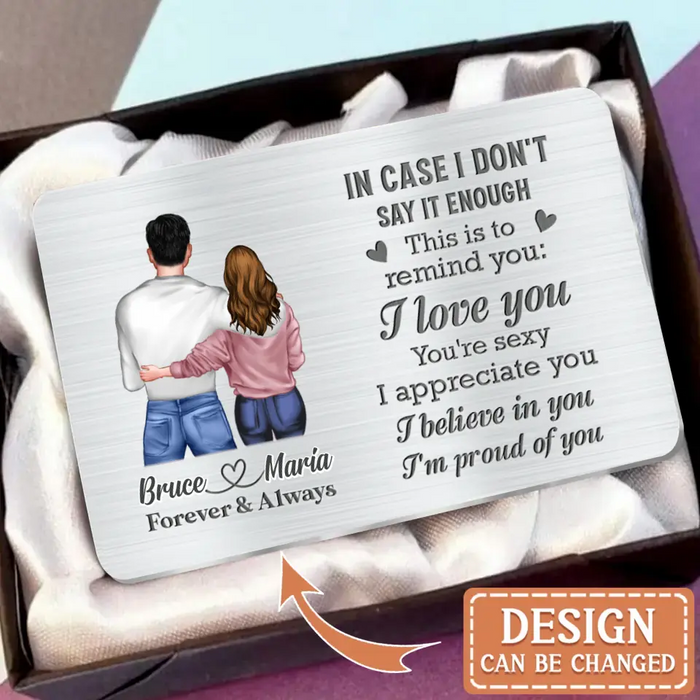 Personalized Couple Wallet Insert Card - Gift Idea For Couple/Him/Her - I Believe In You I'm Proud Of You