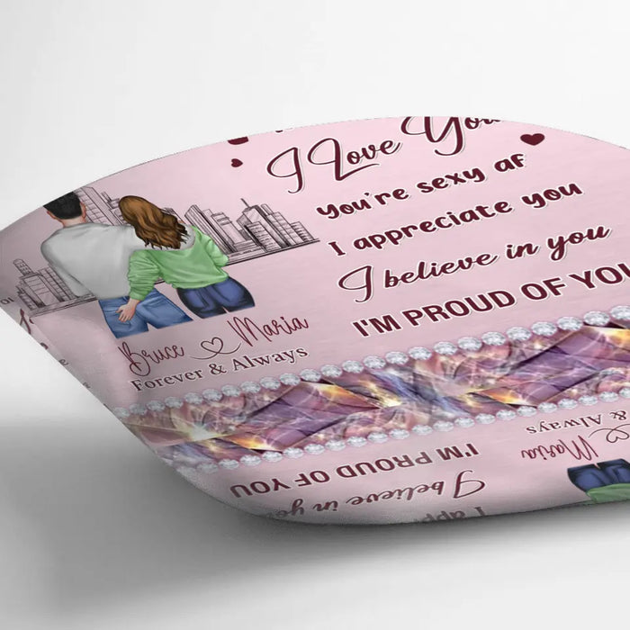 Personalized Couple Pillow Cover - Gift For Couple/Her/Him - I Love You