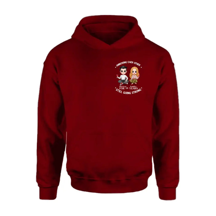 Personalized Couple Hoodie - Valentine's Day Gift Idea for Couple - Annoying Each Other & Still Going Strong