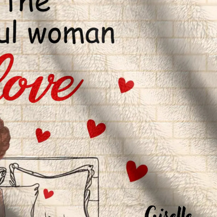 Personalized Couple Fleece Throw/Quilt Blanket - Gift Idea For Couple/Her/Valentine's Day - To The Beautiful Woman I Love