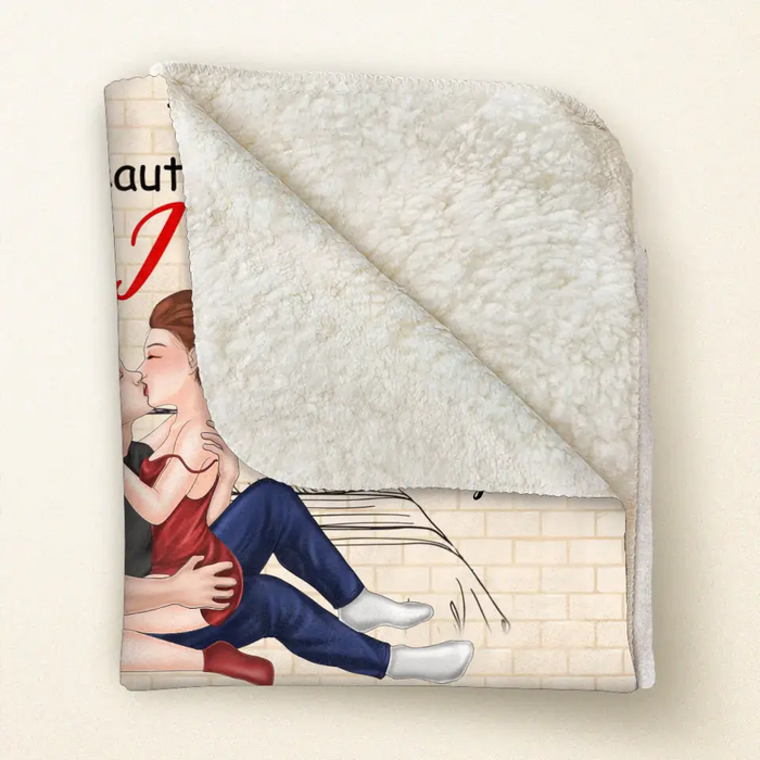 Personalized Couple Fleece Throw/Quilt Blanket - Gift Idea For Couple/Her/Valentine's Day - To The Beautiful Woman I Love