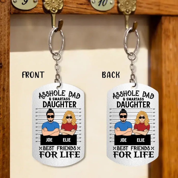 Personalized Dad/Mom And Daughter/Son Aluminum Keychain - Gift Idea For Father's Day/Mother's Day