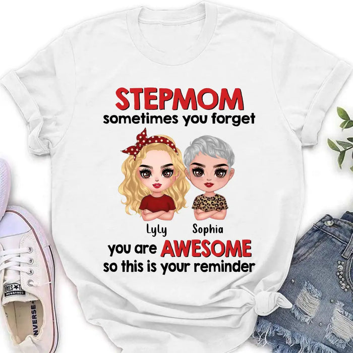 Personalized Mom & Daughter Shirt/Hoodie - Mother's Day Gift Idea To Stepmom