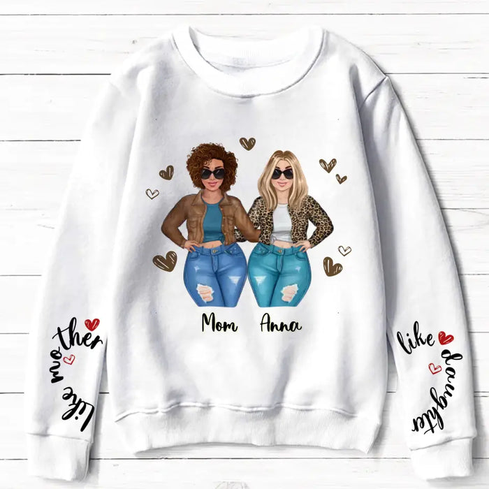 Personalized Mother Daughter AOP Sweater - Mother's Day Gift Idea For Mom - Like Mother Like Daughter