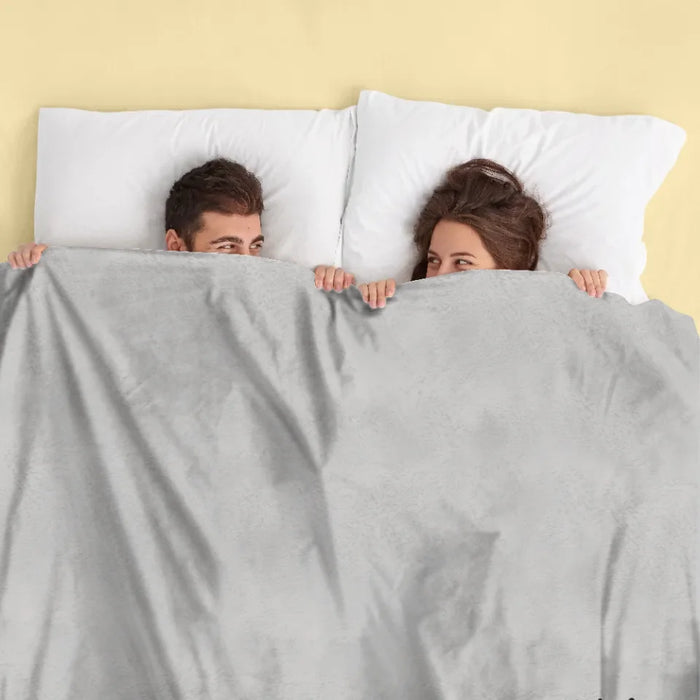 Personalized Couple Fleece Throw Blanket & Quilt - Gift For Couple - This Is Our Cuddling Blanket