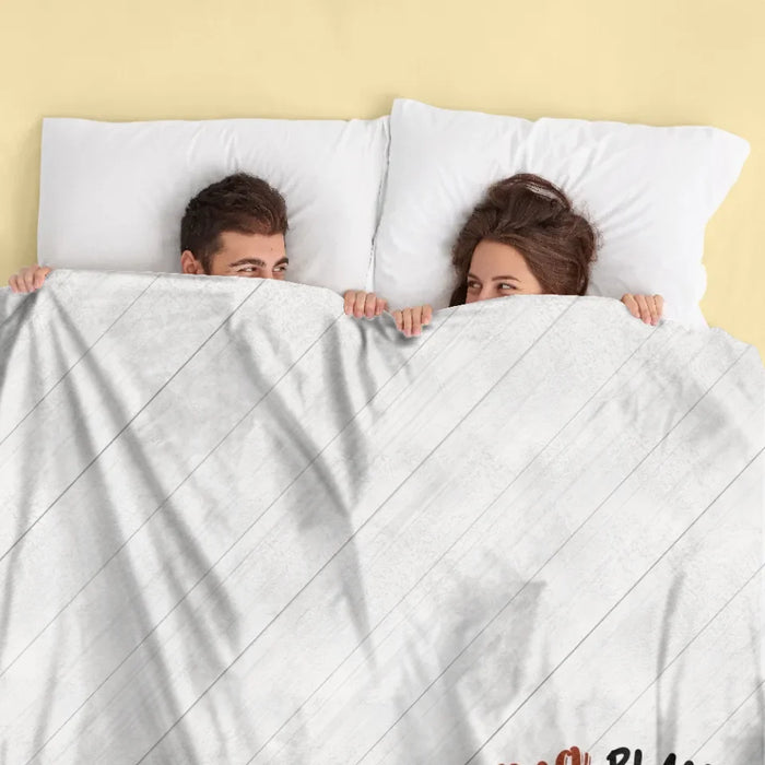 Personalized Couple Fleece Throw Blanket/Quilt - I Licked It So...It's Mine - Christmas Gift Idea For Couple