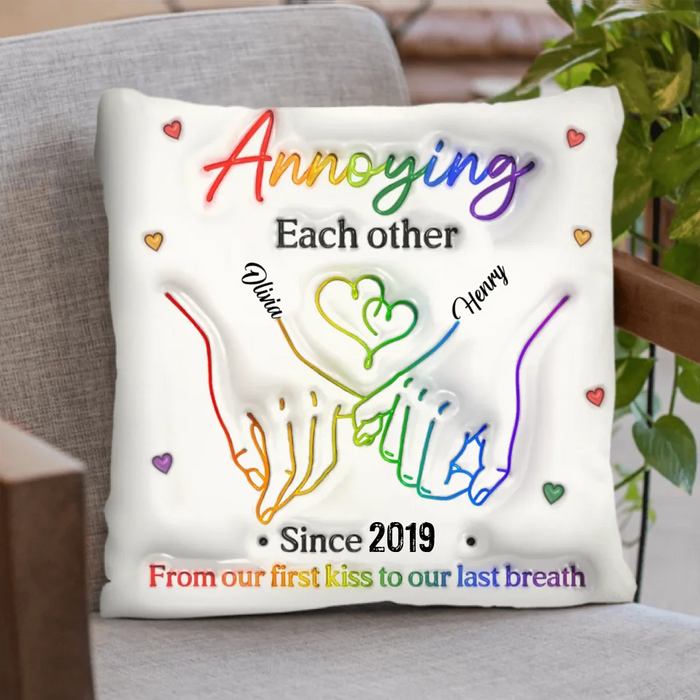 Personalized Couple Pillow Cover - Gift For Couple/Her/Him - Annoying Each Other