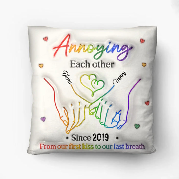 Personalized Couple Pillow Cover - Gift For Couple/Her/Him - Annoying Each Other