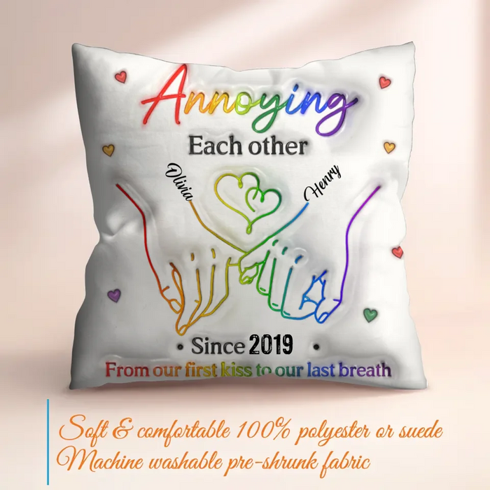 Personalized Couple Pillow Cover - Gift For Couple/Her/Him - Annoying Each Other