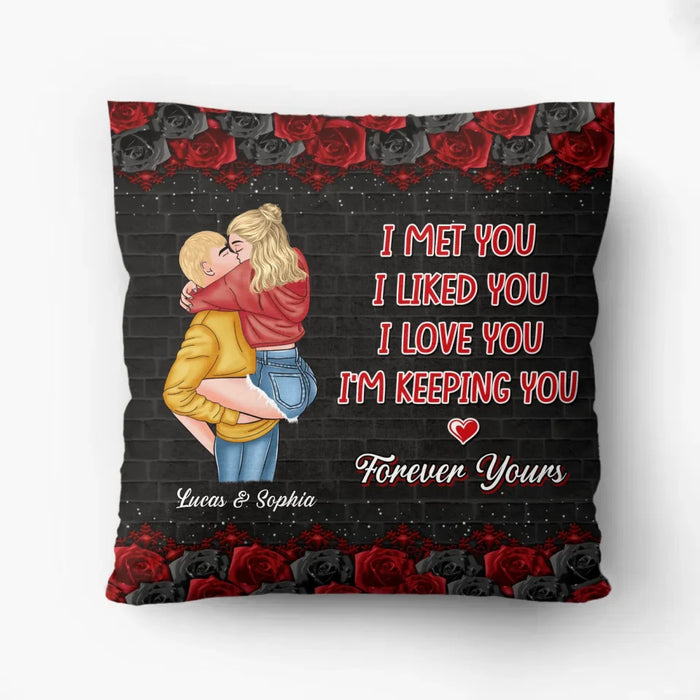 Personalized Couple Pillow Cover - Gift Idea For Couple - Until You Can Hug Me
