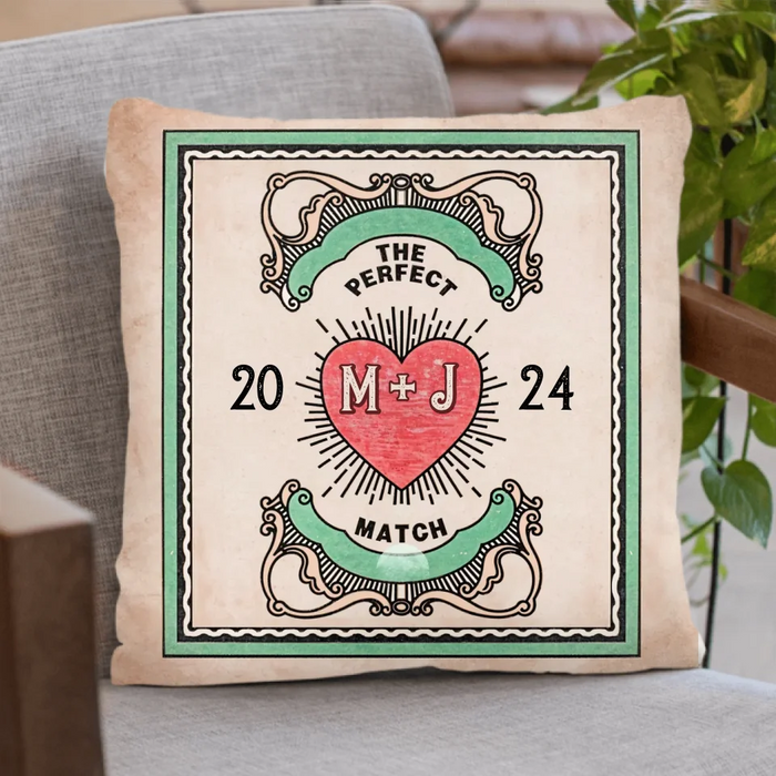 Personalized Couple Quilt/Fleece Throw Blanket/Pillow Cover - Gift Idea For Couple - The Perfect Match