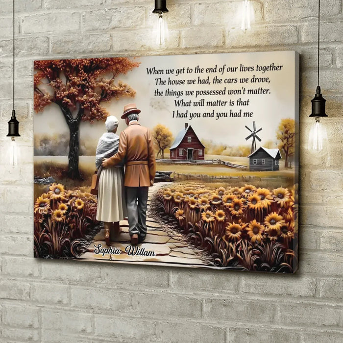 Personalized Couple Horizontal Canvas - Gift Idea For Couple/Husband And Wife - I Had You And You Had Me