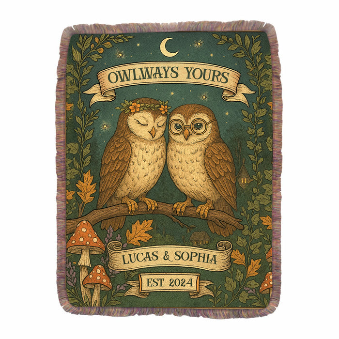 Personalized Couple Cottage Ultra-Soft Fringer Blanket - Gift Idea For Couple - Owlways Yours