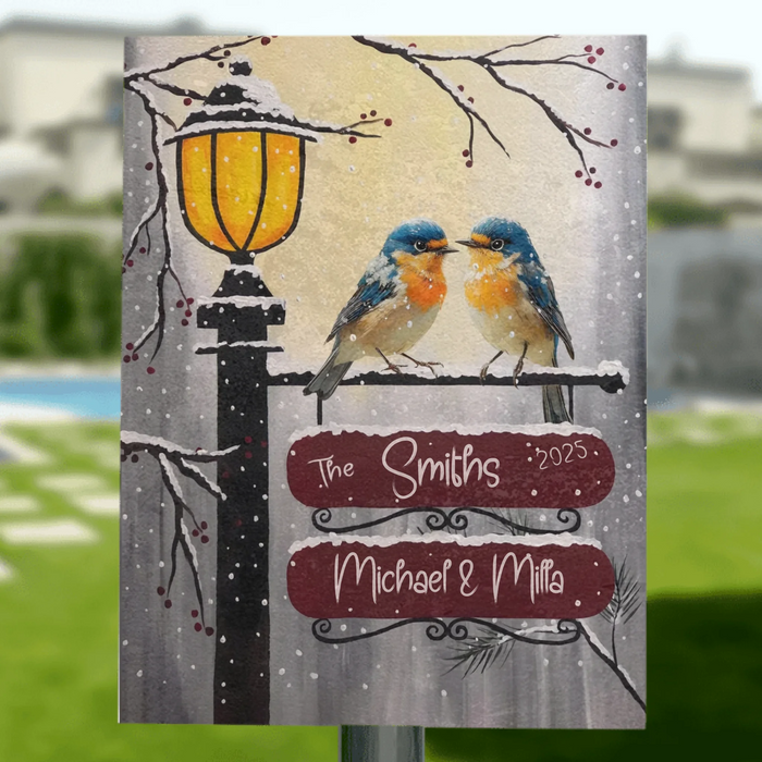 Personalized Couple Love Metal Sign - Gift Idea For Couple - Romantic Christmas Wall Art