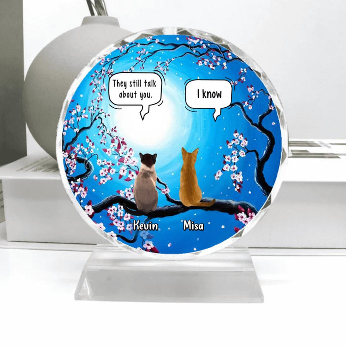 Personalized Memorial Cat Crystal Pendulum - Gift for Cat Owners - Memorial Conversation - Up to 4 Cats - They Still Talk About You