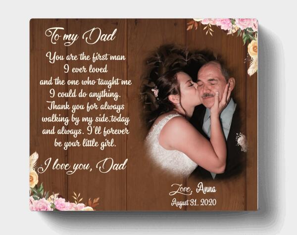 Personalized Bride and Father Canvas - Best Gift For Father's Day - OU5X9C