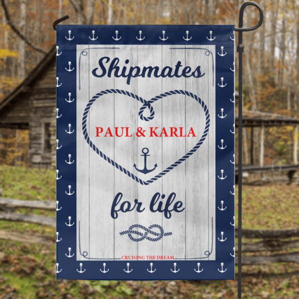 Personalized Shipmates Flag - Best Gift For Couples - Shipmates For Life - 5GHCIP
