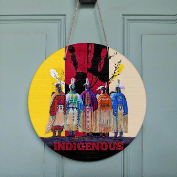 Personalized Native American Door Sign - Best Gift Idea For Wall Art Decoration