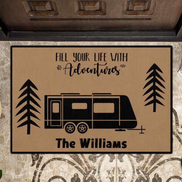 Personalized Camping Doormat - Best Gift for Camping Lovers - Welcome to our campsite - OFAWC7