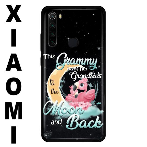 Personalized Grandma Flamingo Phone Case - This Grammy Loves Her Grandkids To The Moon And Back - For Xiaomi, Oppo And Huawei Phone Case - HWDFYR