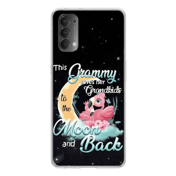 Personalized Grandma Flamingo Phone Case - This Grammy Loves Her Grandkids To The Moon And Back - For Xiaomi, Oppo And Huawei Phone Case - HWDFYR