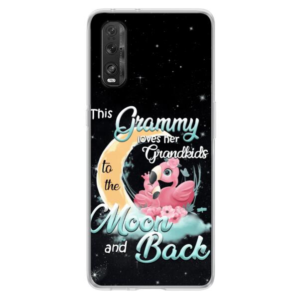 Personalized Grandma Flamingo Phone Case - This Grammy Loves Her Grandkids To The Moon And Back - For Xiaomi, Oppo And Huawei Phone Case - HWDFYR