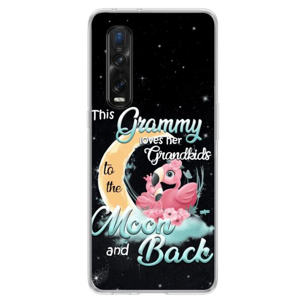 Personalized Grandma Flamingo Phone Case - This Grammy Loves Her Grandkids To The Moon And Back - For Xiaomi, Oppo And Huawei Phone Case - HWDFYR