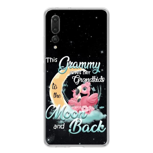 Personalized Grandma Flamingo Phone Case - This Grammy Loves Her Grandkids To The Moon And Back - For Xiaomi, Oppo And Huawei Phone Case - HWDFYR