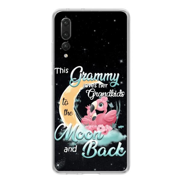 Personalized Grandma Flamingo Phone Case - This Grammy Loves Her Grandkids To The Moon And Back - For Xiaomi, Oppo And Huawei Phone Case - HWDFYR