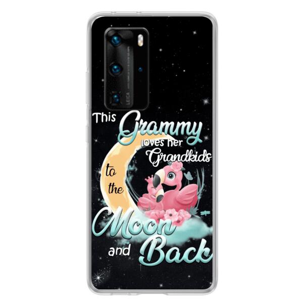 Personalized Grandma Flamingo Phone Case - This Grammy Loves Her Grandkids To The Moon And Back - For Xiaomi, Oppo And Huawei Phone Case - HWDFYR