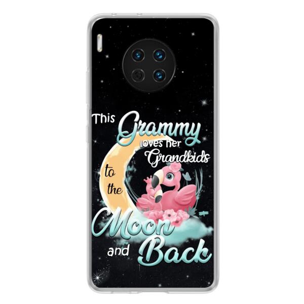 Personalized Grandma Flamingo Phone Case - This Grammy Loves Her Grandkids To The Moon And Back - For Xiaomi, Oppo And Huawei Phone Case - HWDFYR