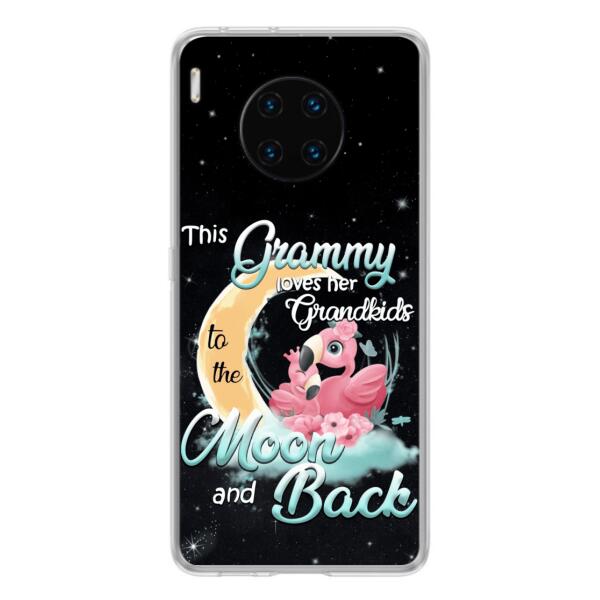 Personalized Grandma Flamingo Phone Case - This Grammy Loves Her Grandkids To The Moon And Back - For Xiaomi, Oppo And Huawei Phone Case - HWDFYR