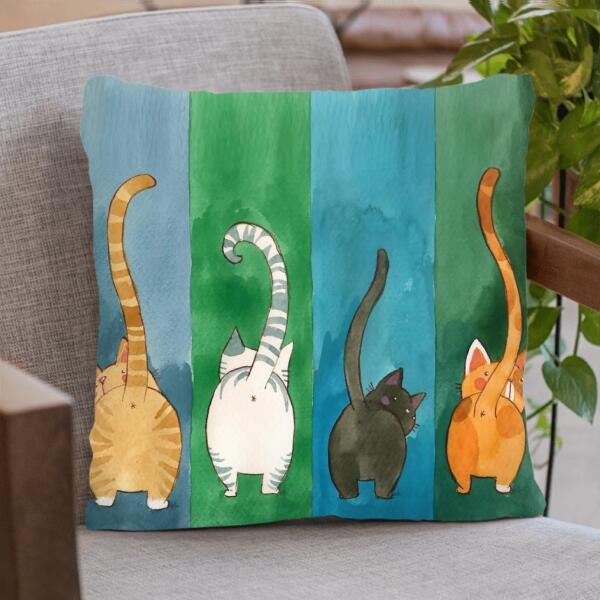 Cat Butt Pillow Cover - Best Gift For Cat Lover